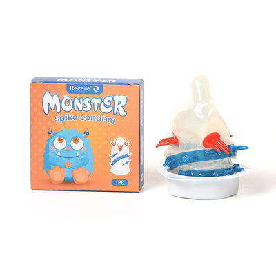 Насадка на член Recare Blue Monster Spike Condom - фото 1