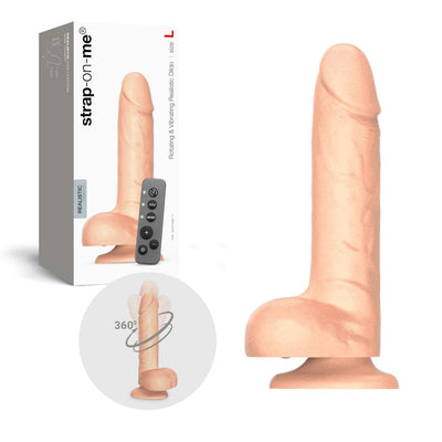 Фаллоимитатор с вибрацией и ротацией Strap-On-Me Rotating & Vibrating Realistic Dildo - фото 1