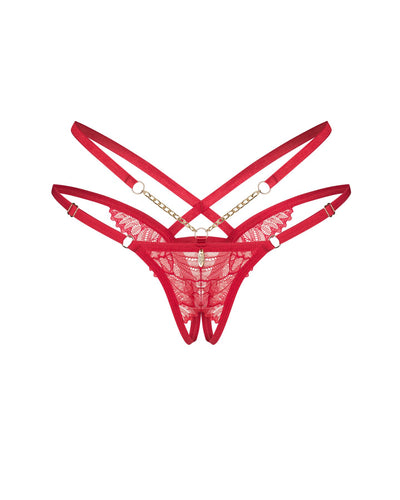 Трусики Obsessive Matildea crotchless thong - фото 12