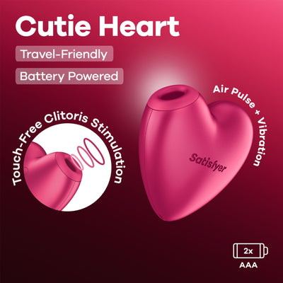 Вакуумний стимулятор-серце з вібрацією Satisfyer Cutie Heart - фото 19