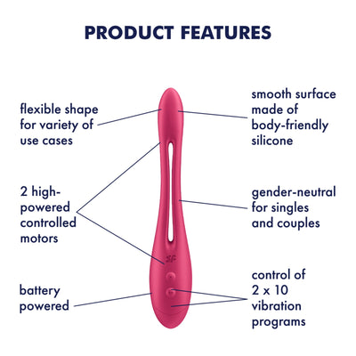 Универсальный гибкий вибратор для пар Satisfyer Elastic Game Battery Series - фото 5