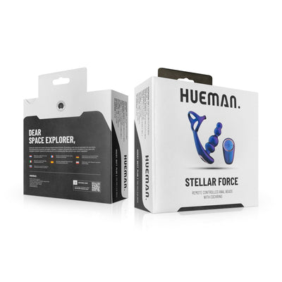 Анальный вибратор с эрекционным кольцом Hueman - Stellar Force Anal Beads with Cockring - фото 8