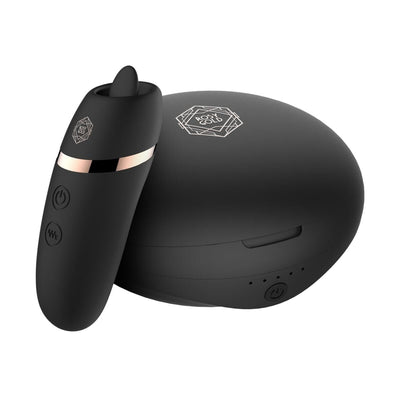 Мини-вибратор с язычком Rosy Gold - Vibrating & Licking Dual Stimulator - фото 1
