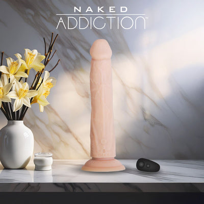 Фаллоимитатор с ротацией и пульсацией Naked ADDICTION Rotating & Thrusting Dong - фото 15