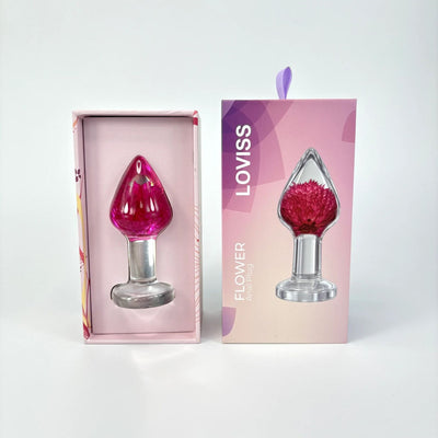 Роскошная анальная пробка Loviss Gomphrena Globosa Anal Plug с настоящим амарантом внутри - фото 10