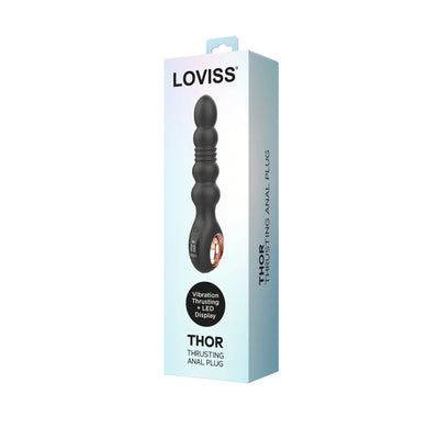 Анальный вибратор с пульсацией Loviss Thor Thrusting Anal Plug - фото 6