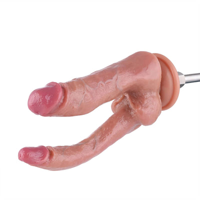 Двойной фаллоимитатор для секс-машин Hismith Double Penetrator, KlicLok и присоска - фото 10