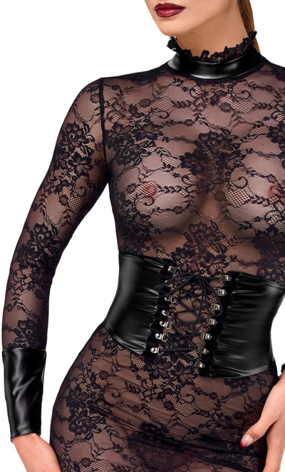 Платье Noir Handmade F375 Noirelle Lace Corset Midi dress S - фото 24
