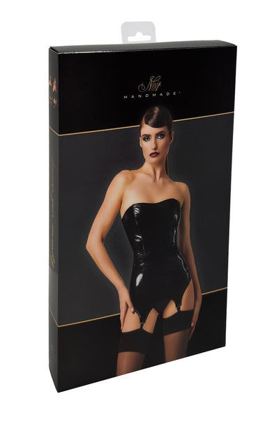 Корсет с подвязками для чулок Noir Handmade F381 Dominae Venom PVC corset-belt S - фото 8