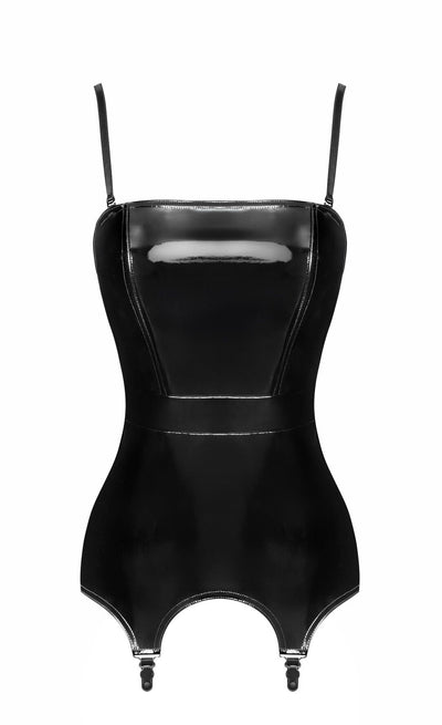 Корсет с подвязками для чулок Noir Handmade F381 Dominae Venom PVC corset-belt S - фото 42