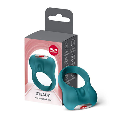 Эрекционное виброкольцо Fun Factory Steady Bottle Green - фото 4