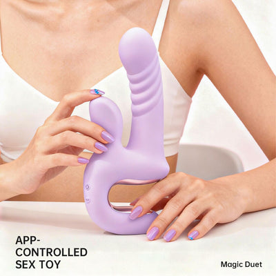 Смарт-пульсатор Magic Motion Magic Duet Purple, 10 режимов пульсаций, 10 режимов вибрации - фото 17