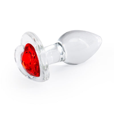 Стеклянная анальная пробка NS Novelties Crystal - Desires - Red Heart - фото 1