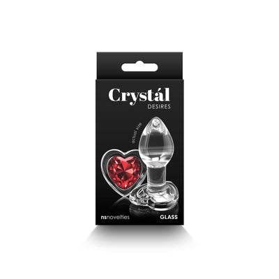 Стеклянная анальная пробка NS Novelties Crystal - Desires - Red Heart - фото 3