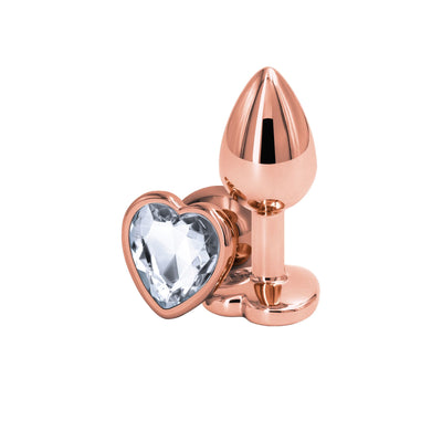 Анальная пробка NS Novelties Rear Assets - Rose Gold Heart - фото 3