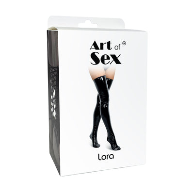 Сексуальные виниловые чулки Art of Sex - Lora - фото 42