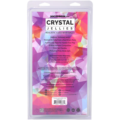 Фаллоимитатор Doc Johnson Crystal Jellies - Realistic Cock with Balls - фото 5