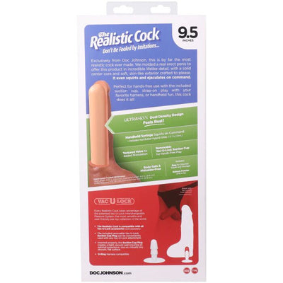 Кончающий фаллоимитатор Doc Johnson The Realistic Cock - Squirting ULTRASKYN - фото 21