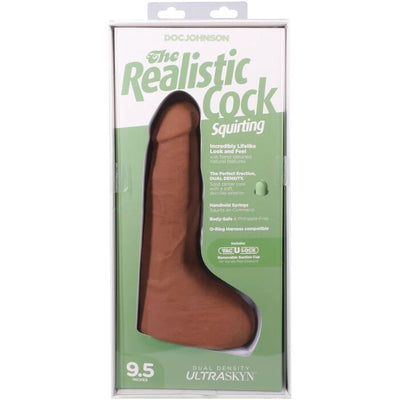 Кончающий фаллоимитатор Doc Johnson The Realistic Cock - Squirting ULTRASKYN - фото 32