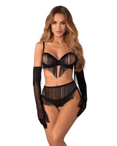 Комплект Obsessive Rossay 4-pcs crotchless set - фото 8
