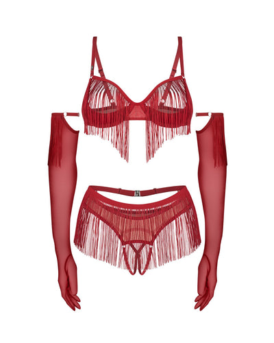 Комплект Obsessive Rossay crotchless set - фото 18