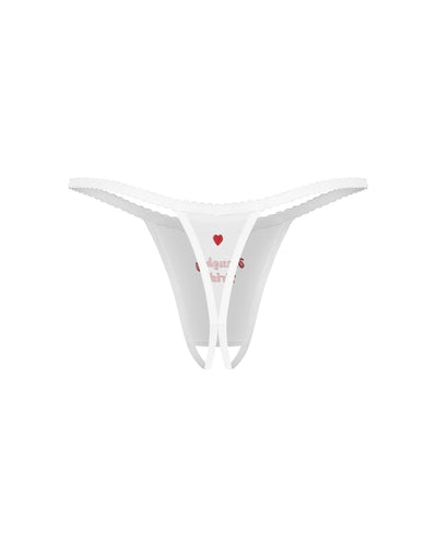 Трусики Obsessive Weddya Bride crotchless thong - фото 9