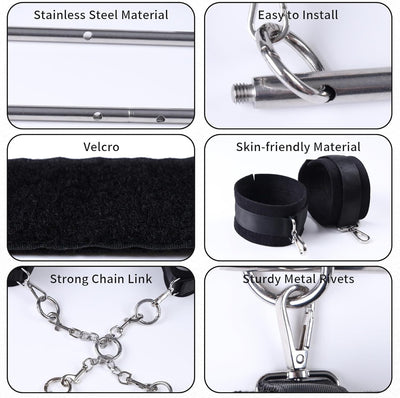 БДСМ-набір LOCKINK YEAHWOW Door Swing & Leg Spreader Bondage set (м'яте паковання!!!) - фото 5
