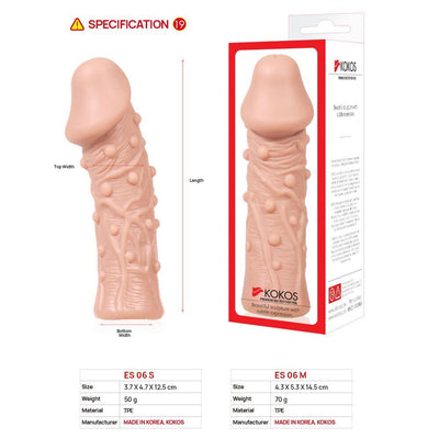 Насадка на член Kokos Extreme Sleeve ES.06, стимулюючий рельєф - фото 5