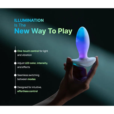 Анальная вибропробка с RGB-подсветкой и приложением Illumination The Plug - фото 3