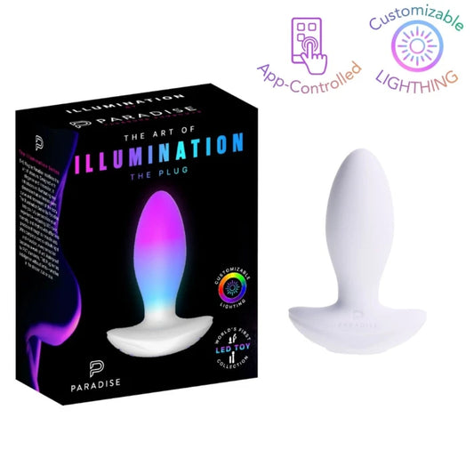 Анальна вібропробка з RGB-підсвічуванням та додатком Illumination The Plug
