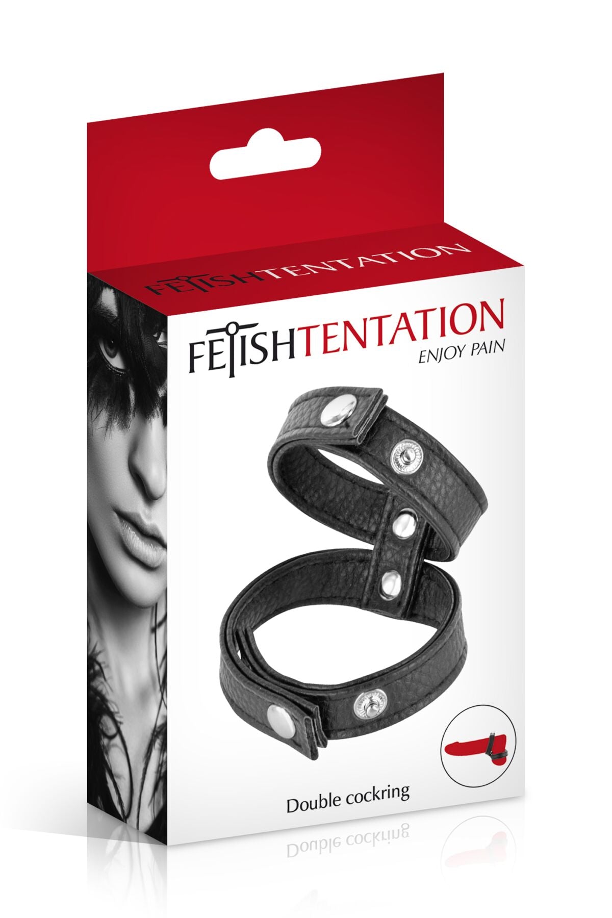 Thumb image for product index 3: Двойное эрекционное кольцо с обхватом для мошонки Fetish Tentation Double Сockring