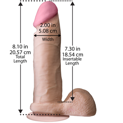 Фалоімітатор Doc Johnson The Realistic Cock 8 inch White - ULTRASKYN, Vack-U-Lock (м'яте паковання!!!) - фото 5