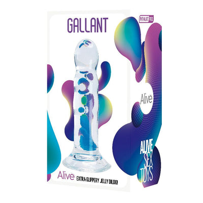 Main image for product index 3: Прозорий фалоімітатор Alive Gallant Jelly Dildo  (м'ята упаковка!!!)