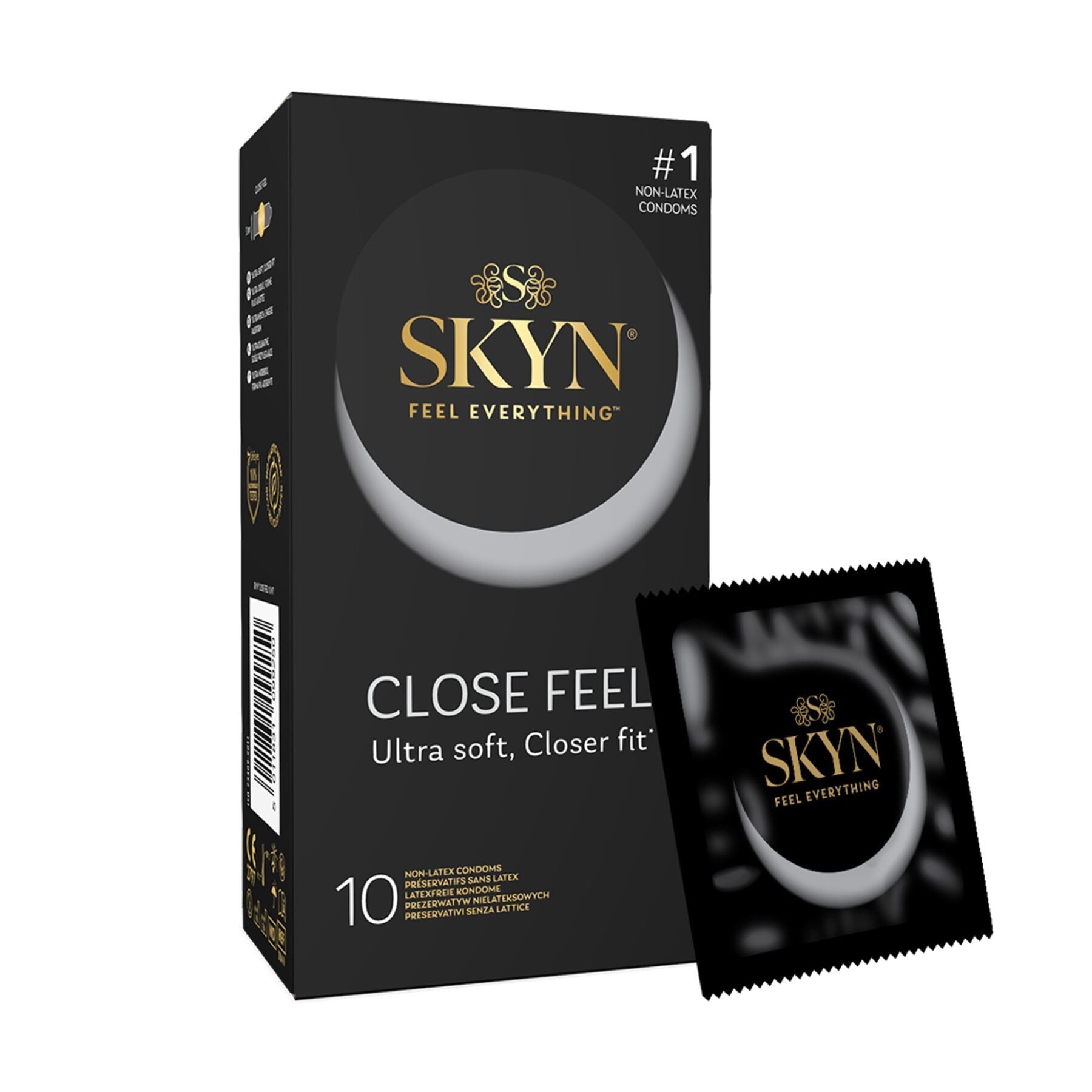 Безлатексні преміум-презервативи SKYN Close Feel 10 шт (м'яте паковання!!!) - фото 1