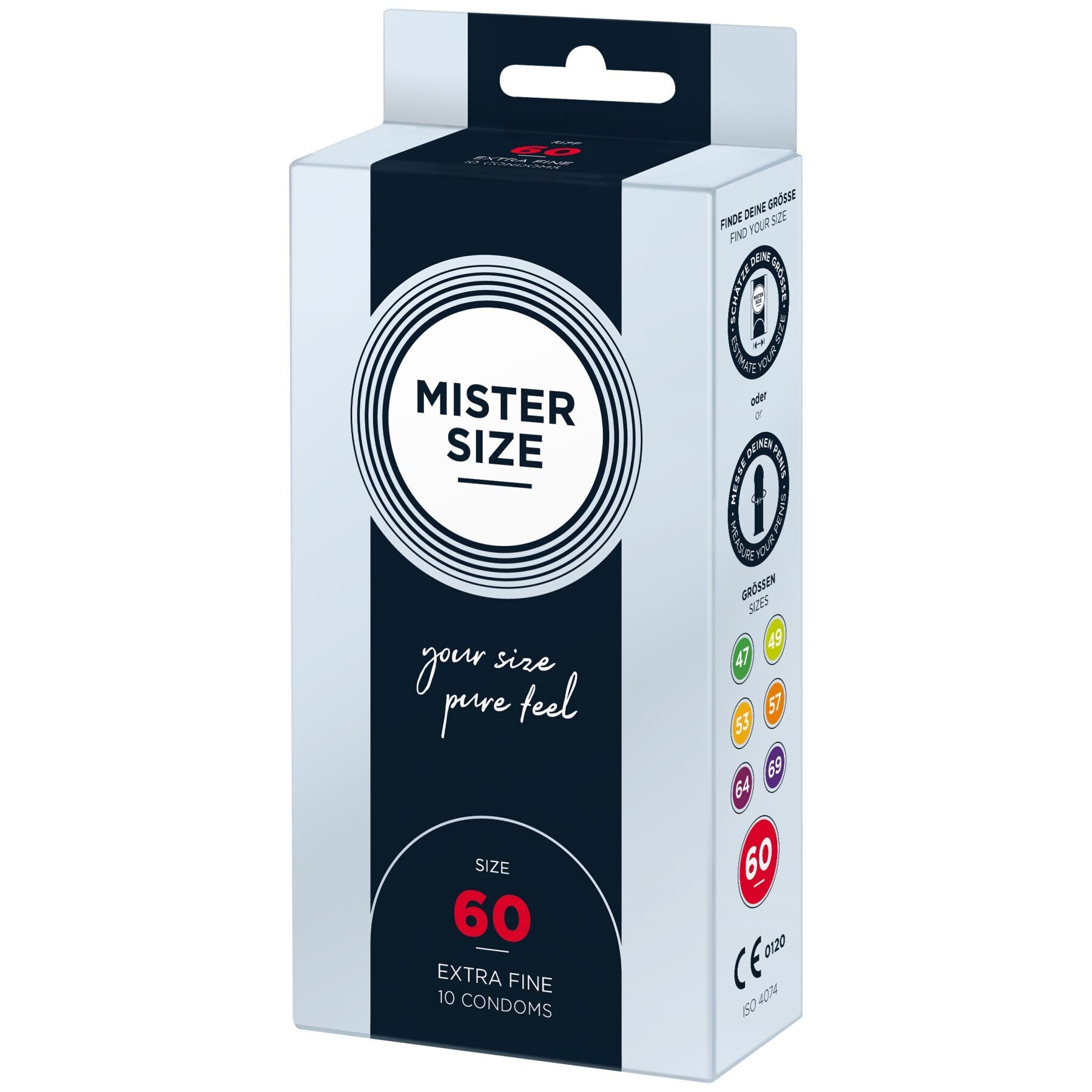 Thumb image for product index 3: Презервативи Mister Size - pure feel - 60 (10 condoms) (м'ята упаковка!!!)