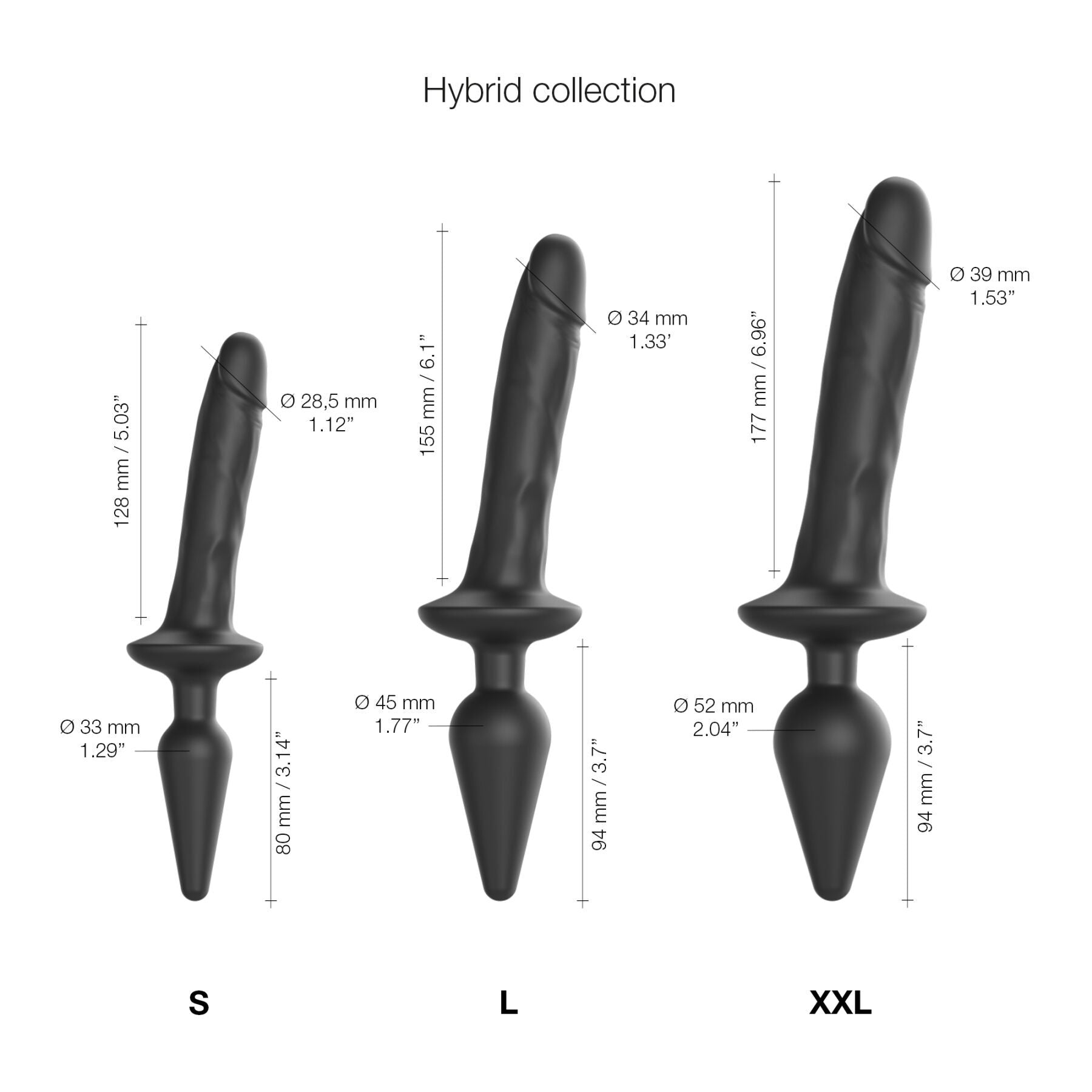 Thumb image for product index 5: Анальная пробка с дилдо Strap-On-Me SWITCH PLUG-IN REALISTIC DILDO (мятая упаковка!!!)