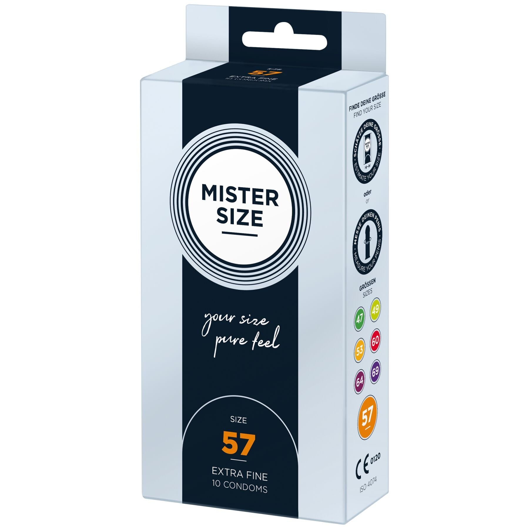 Thumb image for product index 3: Презервативи Mister Size - pure feel - 57 , товщина 0,05 мм (м'ята упаковка!!!)