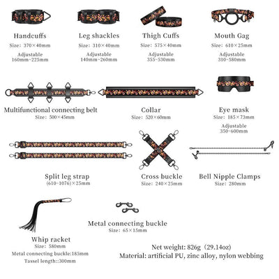 Main image for product index 16: БДСМ-набор LOCKINK The Flowering Serpent - Bondage Set, 12 шт. (мятая упаковка!!!)