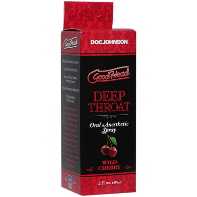Спрей для мінету Doc Johnson GoodHead DeepThroat Spray - Cherry 59 мл (м'яте паковання!!!) - фото 3
