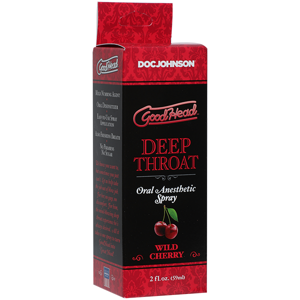 Спрей для мінету Doc Johnson GoodHead DeepThroat Spray - Cherry 59 мл (м'яте паковання!!!) - фото 3