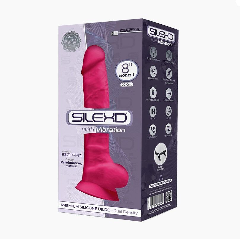 Thumb image for product index 3: Фалоімітатор з вібрацією SilexD Vetus Vibro Pink (MODEL 1 size 8in) (м'ята упаковка!!!)