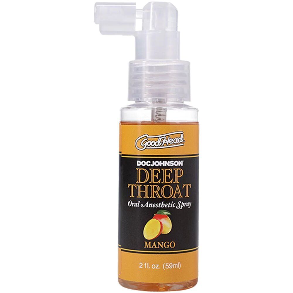 Спрей для мінету Doc Johnson GoodHead DeepThroat Spray - Mango 59мл (м'яте паковання!!!) - фото 1