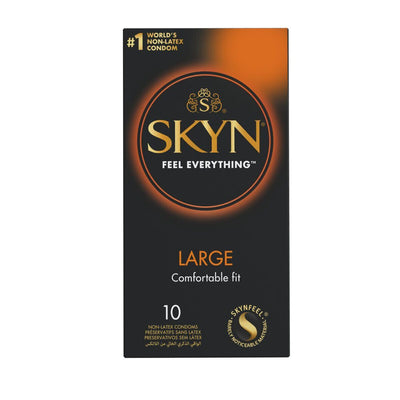 Безлатексні преміум-презервативи SKYN Large 10 шт, збільшений розмір (м'яте паковання!!!) - фото 1