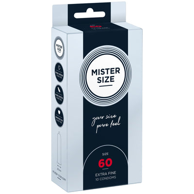 Main image for product index 1: Презервативи Mister Size - pure feel - 60 (10 condoms) (м'ята упаковка!!!)