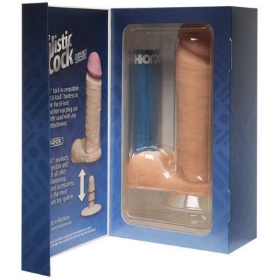 Фалоімітатор Doc Johnson The Realistic Cock 8 inch White - ULTRASKYN, Vack-U-Lock (м'яте паковання!!!) - фото 6