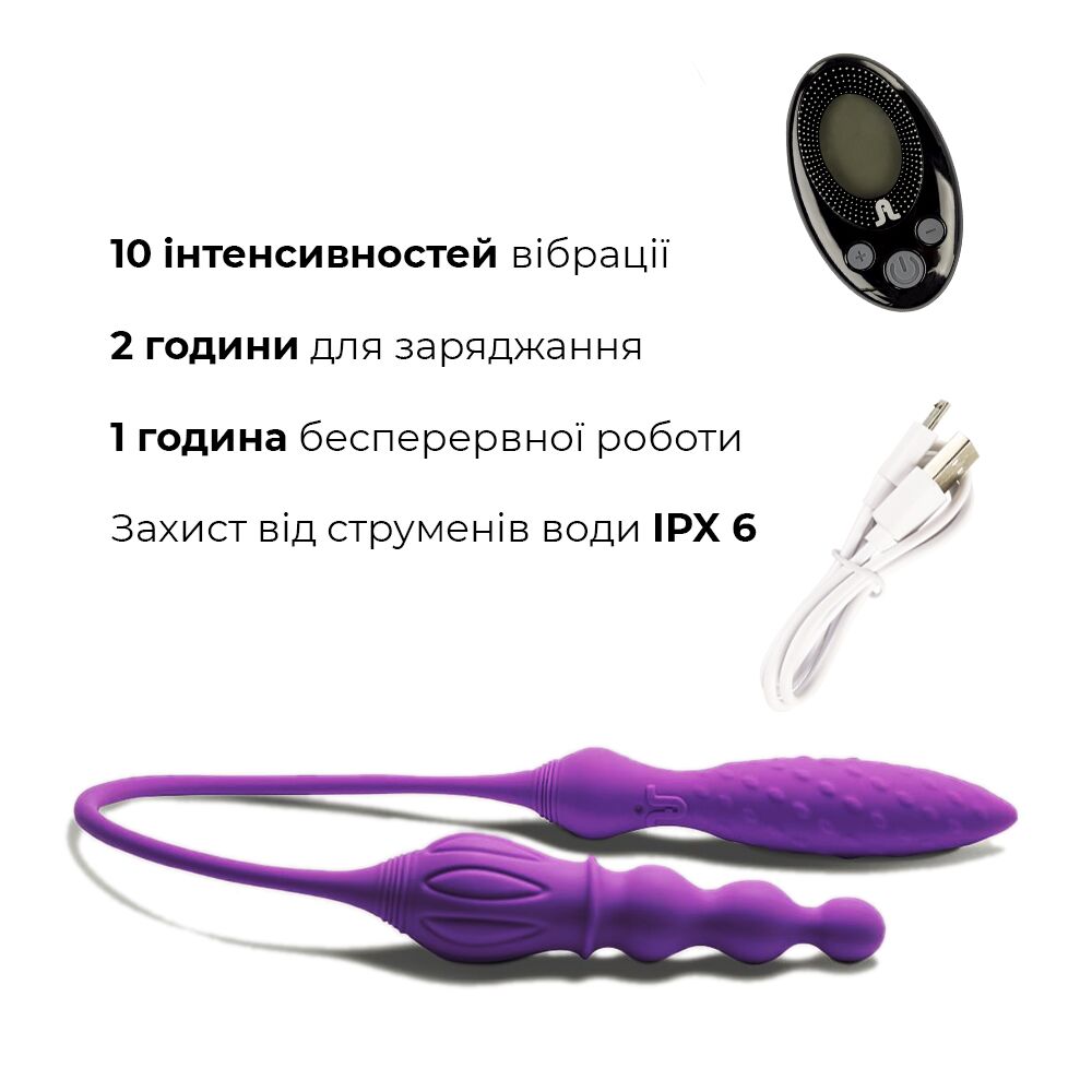 Thumb image for product index 3: Вибратор двусторонний Adrien Lastic AD-2X с пультом LRS