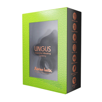 Ерекційне віброкільце Adrien Lastic Lingus Black - фото 3