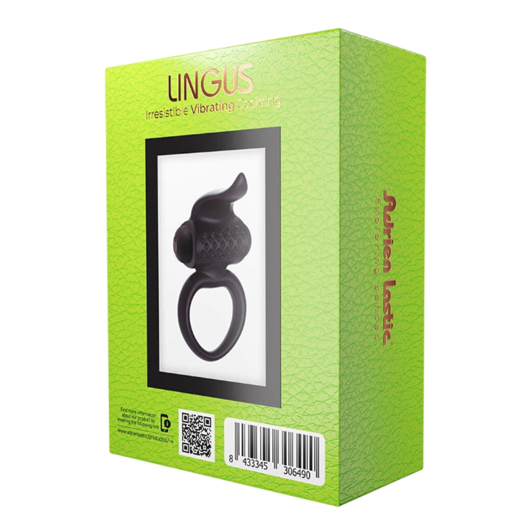 Ерекційне віброкільце Adrien Lastic Lingus Black - фото 4