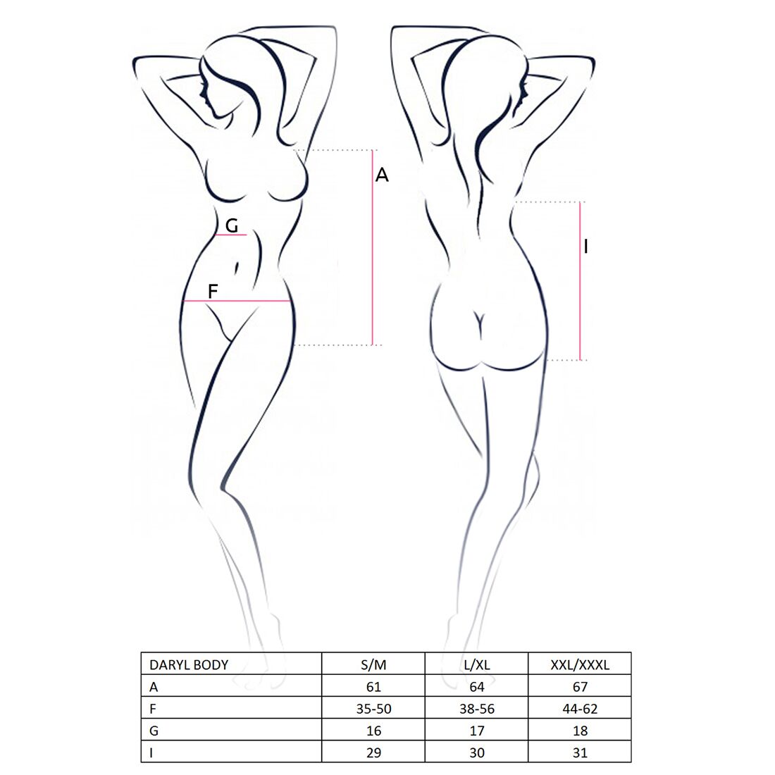 Thumb image for product index 7: Боді з дуже глибоким декольте Passion DARYL BODY