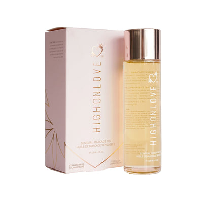 Main image for product index 1: Масажна олія HighOnLove Massage Oil - Strawberry & Champagne